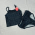 Midnight Polka-Dot Asymmetrical Tankini with Rose Accent