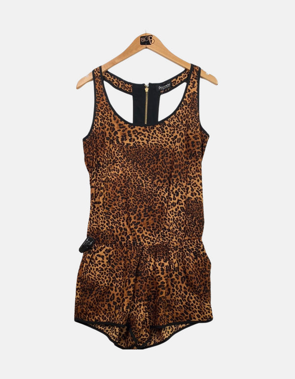 Leopard Print Sleeveless Romper for Women