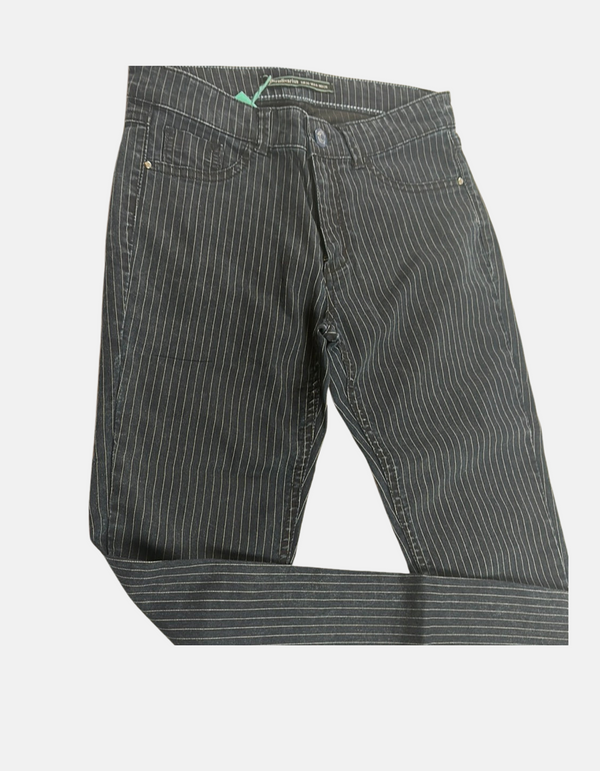 Nautical Pinstripe Slim-Fit Jeans