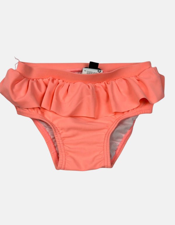 Coral Bliss Ruffled Swim Bottom
