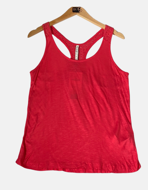 Racerback Eyelet Detail Tank Top
