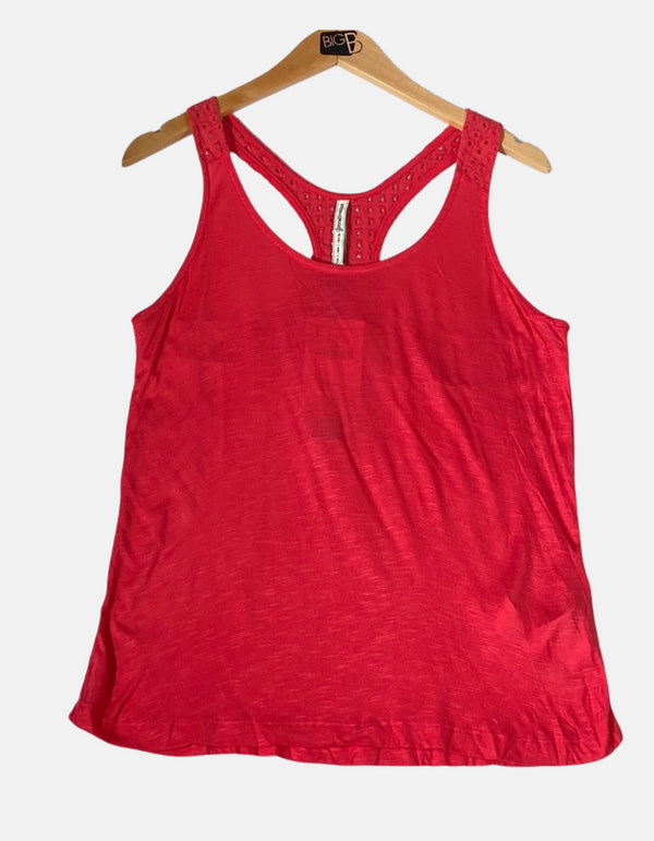 Racerback Eyelet Detail Tank Top