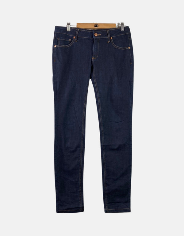Dark Wash Straight-Leg Denim Jeans