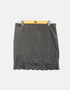 Black Mini Skirt with Lace Hem