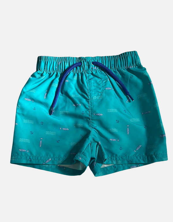 Boys' Fish Print Swim Trunks