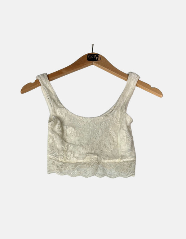 White  laze crop top FM