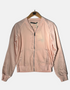 Women's Light Pink Zip-Up Bomber Jacket