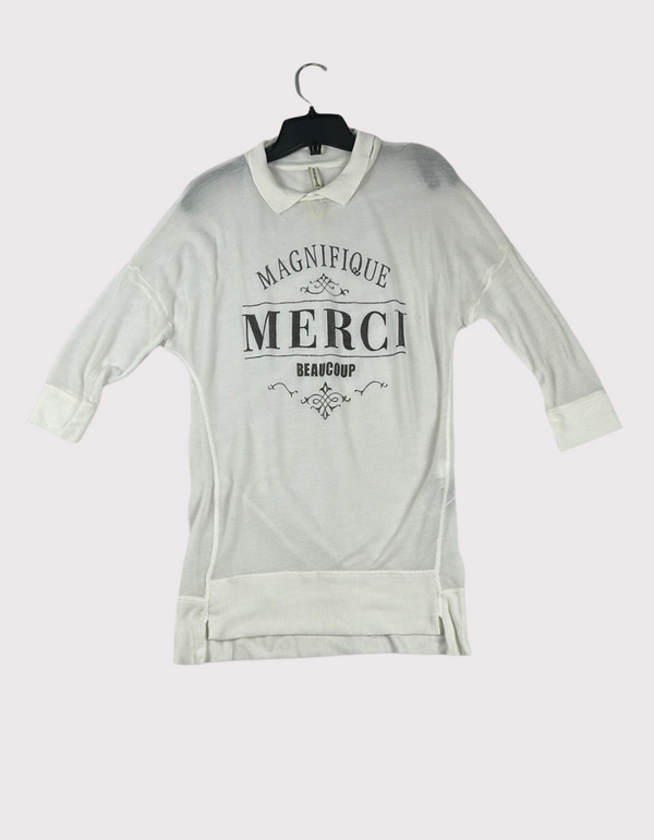 Magnifique Merci Heather Polo Sweatshirt