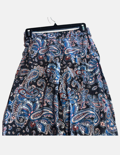 Bohemian Paisley Wide-Leg Pants