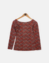 Maroon floral blouse FM