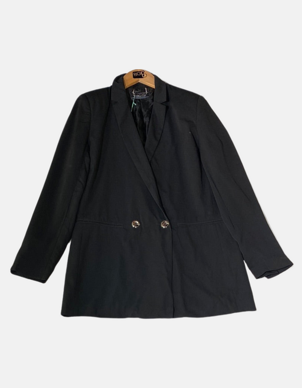 Classic Black Double-Breasted Blazer