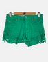 Green colour shorts FM