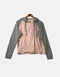 Two-Tone Pink and Grey Zip-Up Hoodie Jacket
