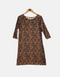 Leopard Print 3/4 Sleeve Dress