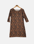 Leopard Print 3/4 Sleeve Dress