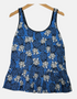 Pineapple Print Peplum Tank Top