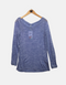 Heathered Blue Long-Sleeve Lightweight Top
