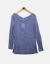 Heathered Blue Long-Sleeve Lightweight Top