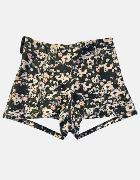 Floral Print High-Waisted Shorts