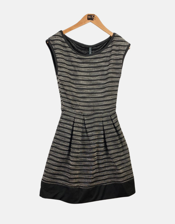 Striped Sleeveless Fit & Flare Dress