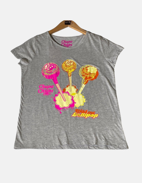 Grey T Shirt with lollipop design FM