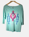 Aqua Tribal Print Top