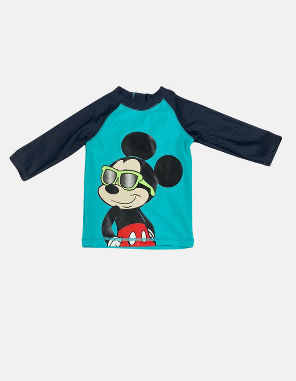 Kids Mickey Rash Guard Long-Sleeve Swim Top