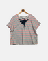 T-shirt red & blue line FM