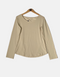 Basic Long Sleeve Crew Neck Top for Women