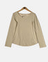 Basic Long Sleeve Crew Neck Top for Women