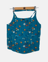 Teal Floral Strappy Tank Top
