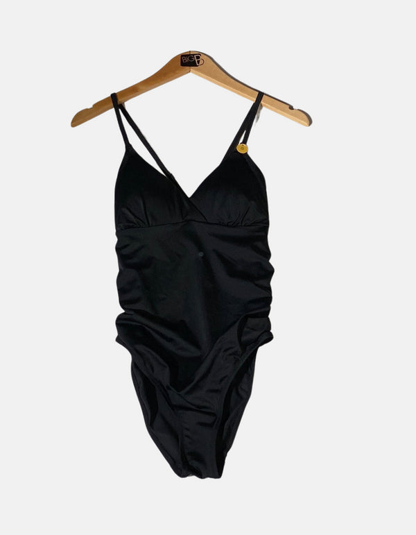 Sleek Black One-Piece Swimsuit