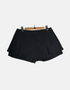 Black Pleated Skort with Built-in Shorts
