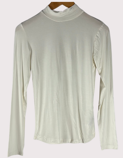 Ivory Elegance High Collar Top