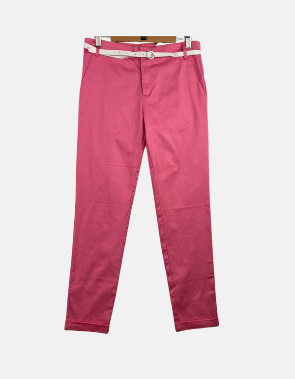 Pink colour pants with belt FM