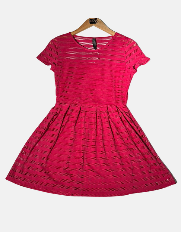 Radiant Rose Lace Dress F