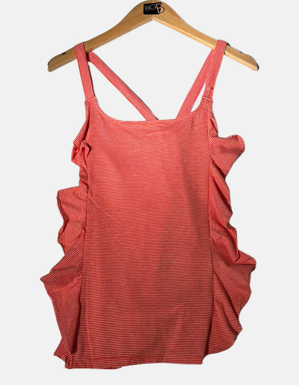 Coral Charm Ruffle Tank