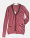 Rosewood Trimmed V-Neck Cardigan
