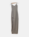 Gray colour long dress FM