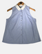 Chic Contrast Collar Sleeveless Blouse