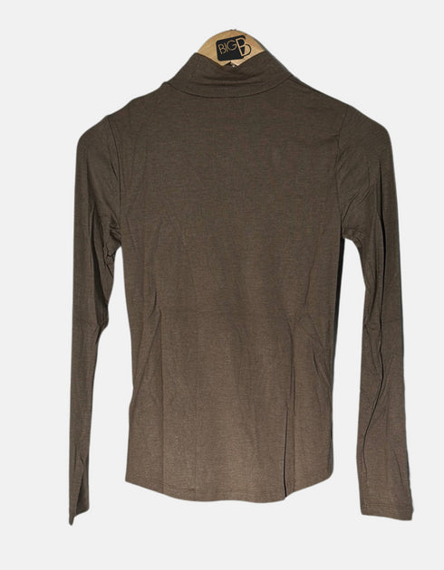 Espresso Elegance Turtleneck Top