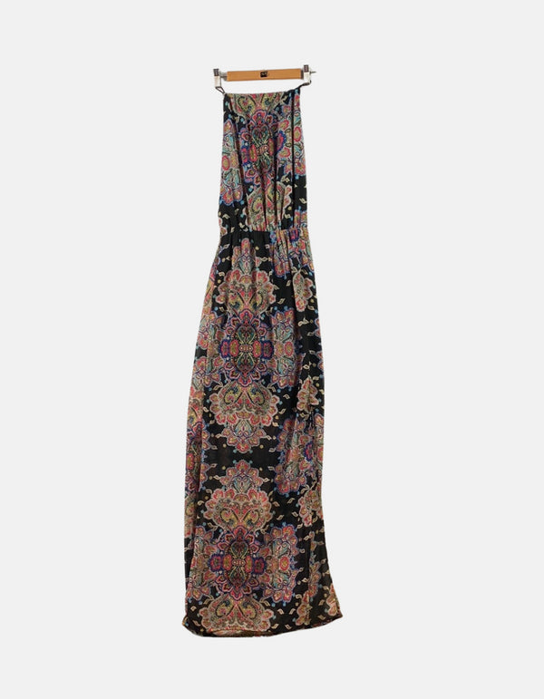 Bohemian Paisley Print Maxi Dress