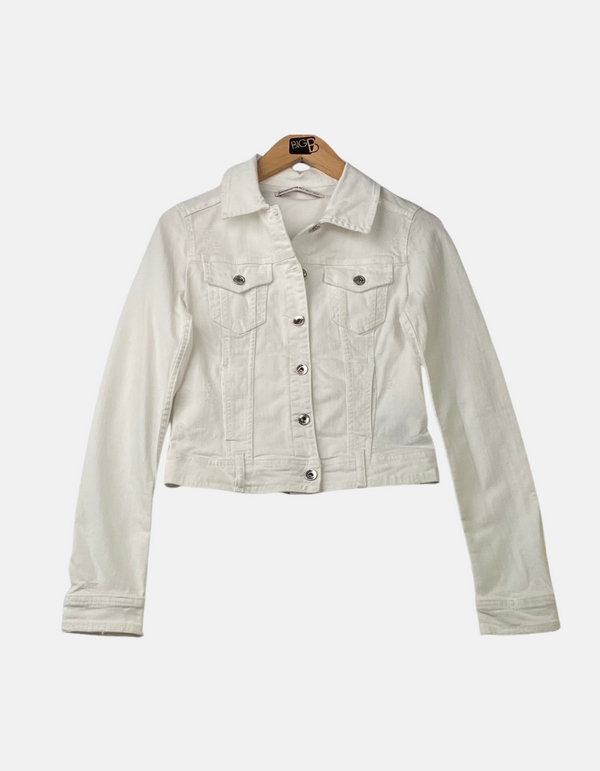Classic White Denim Jacket
