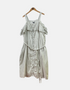 Long dress white line black FM