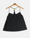 Black Embellished Back Strap Cami Top