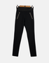 Black High-Waisted Leggings with Zipper Detail