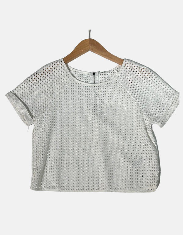 Silver Mesh Metallic Top