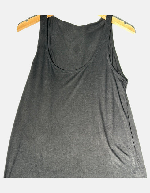 Charcoal Draped Tank Top F