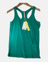 Green Sleeveless Racerback Tank Top