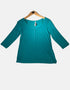Turquoise Henley Style Tee F